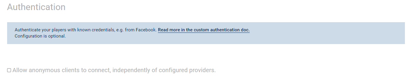 Photon Cloud: Custom Authentication, Allow Anonymous Clients