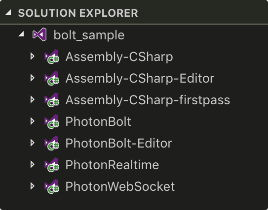photon bolt unity project using assembly definition to organize the code