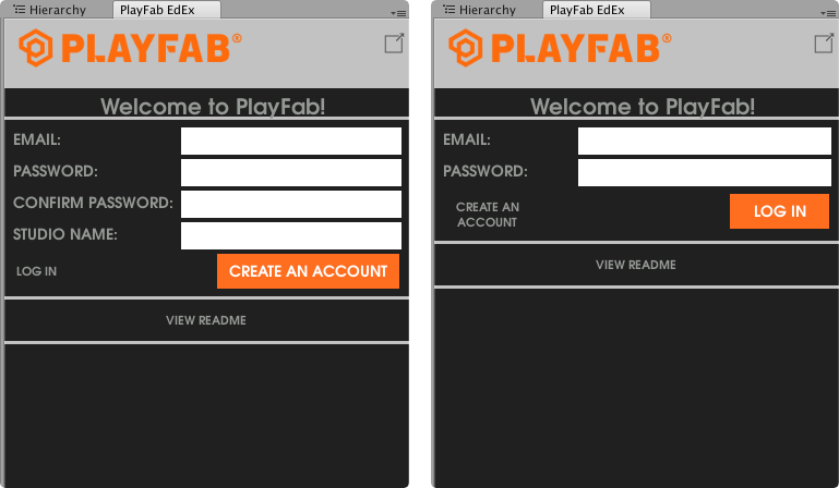 playfab login using unity extension