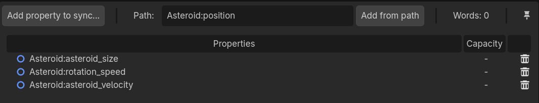 Player FusionReplicator Settings