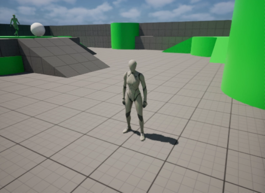 Players interacting with the physics based object