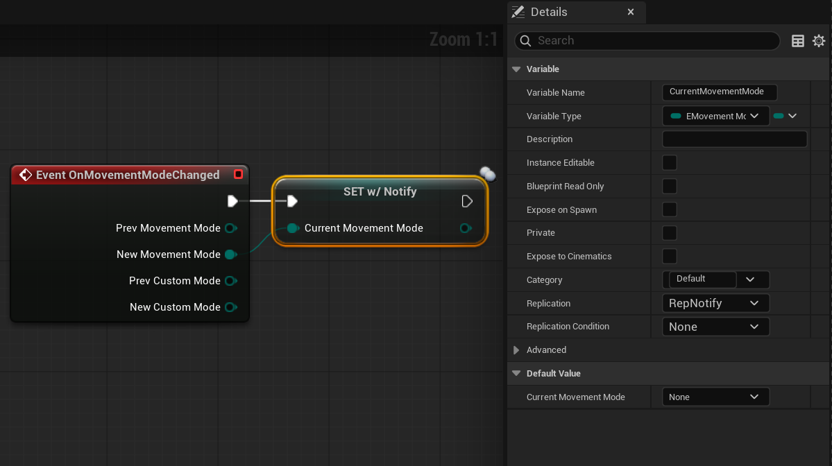 BP logic for setting the CurrentMovementMode