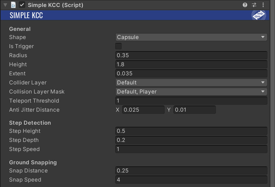 Simple KCC Settings