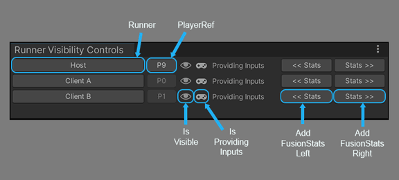 runner visibility controls