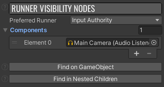 runner visibility nodes
