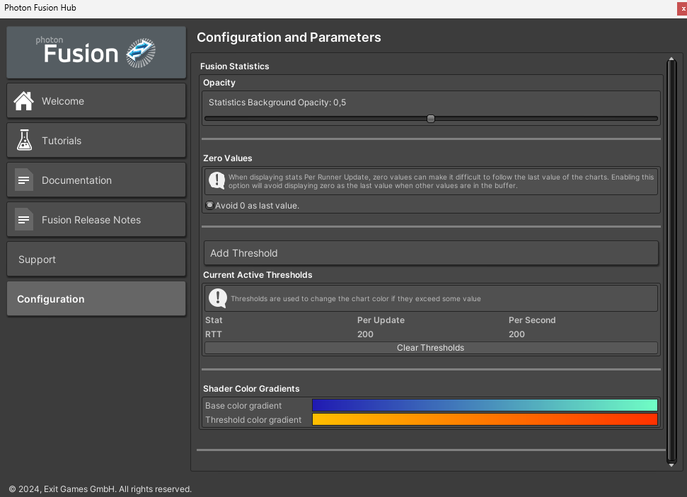 Statistics Hub Config