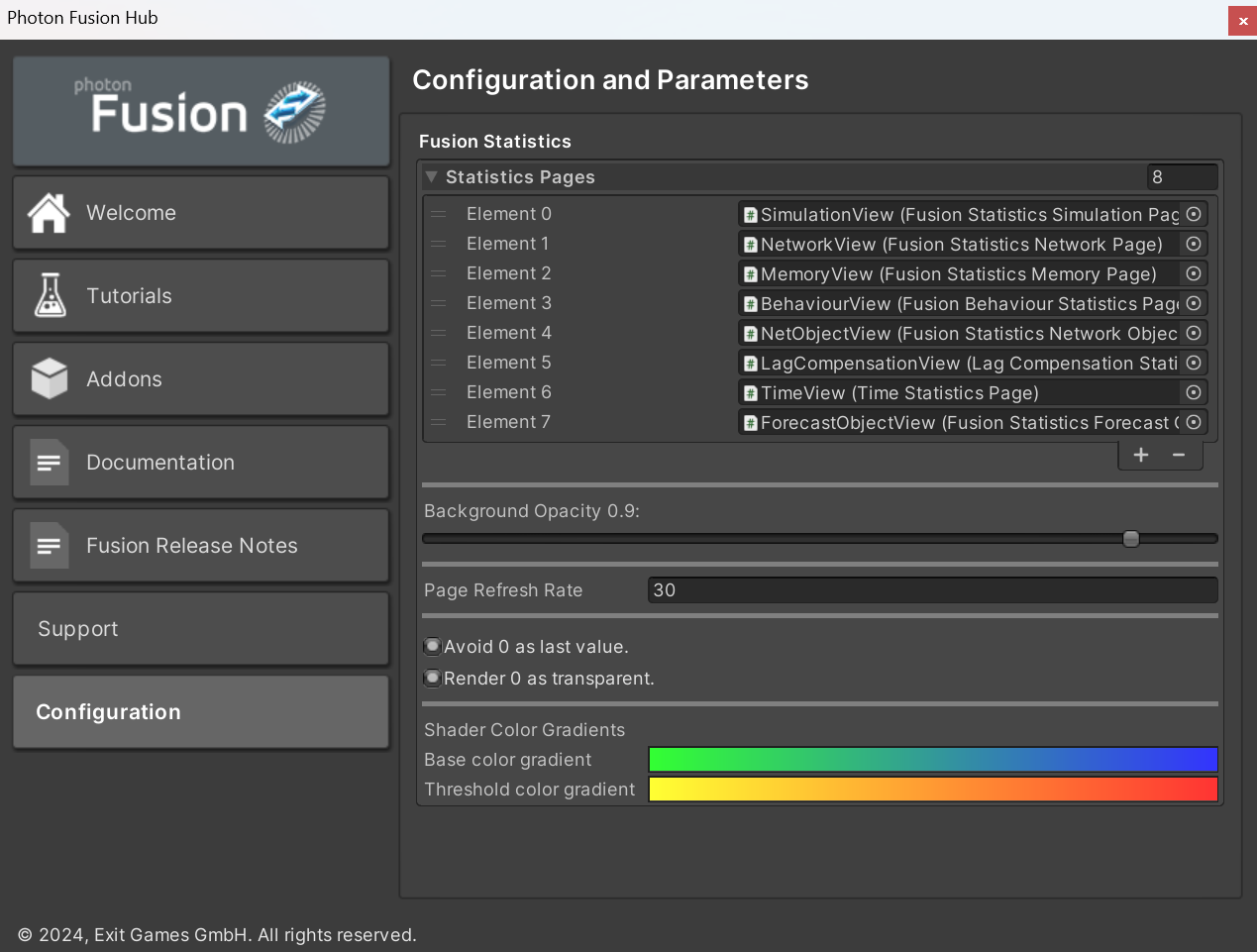 Fusion Hub - Statistics Pages