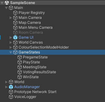 the gamestate hierarchy in the project