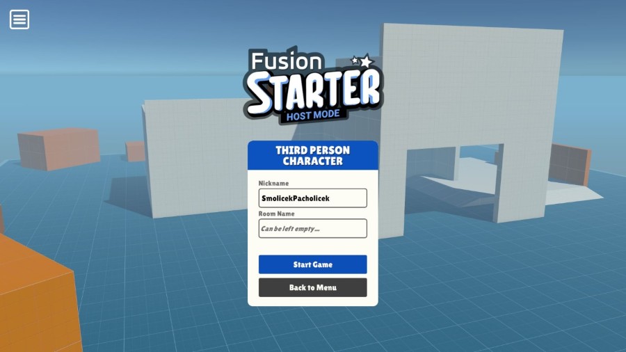 Game menu