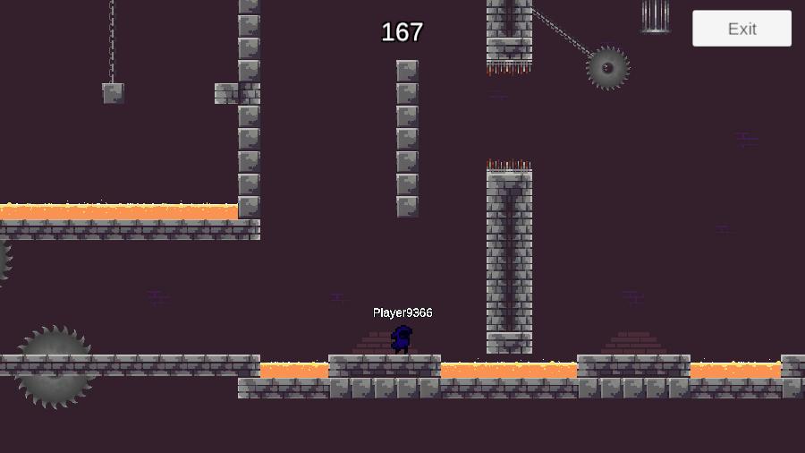 Race level with the level timer and the player nickname