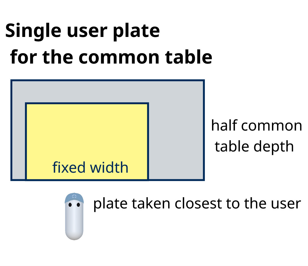 Table plate for single user