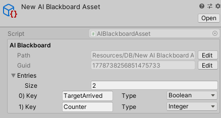 Blackboard entries