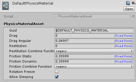 Adjusting Properties to Physics Materials