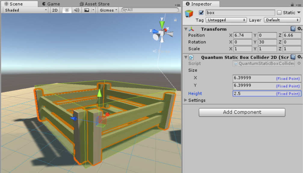 Adding Height to a Static Collider