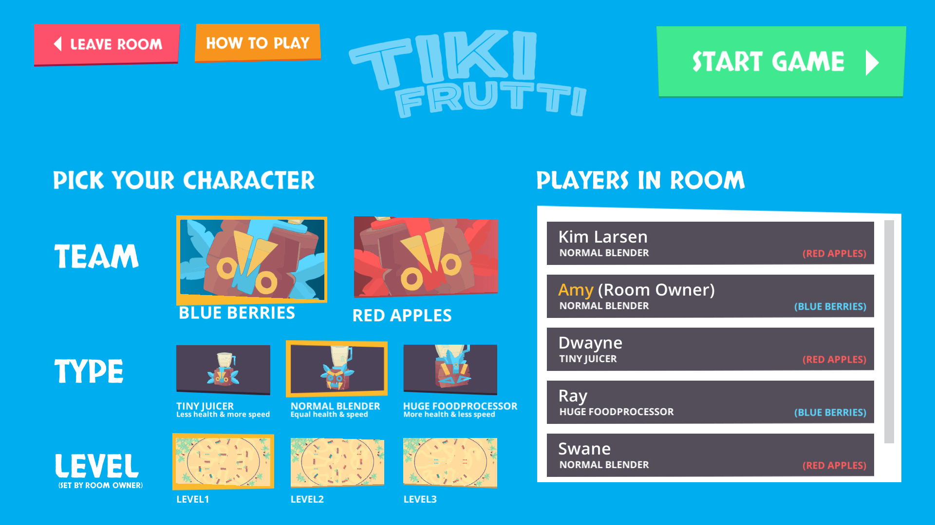 start game UI