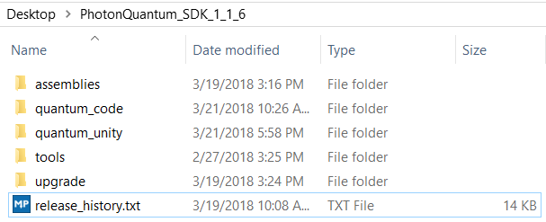 Quantum SDK folder structure