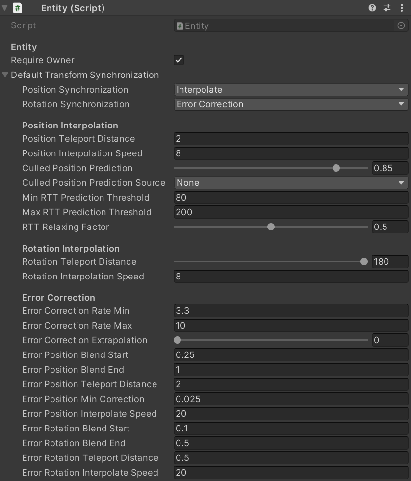fps template transform synchronization editor view