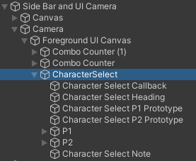 characterselect parent object