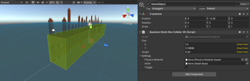 adding height to a static collider