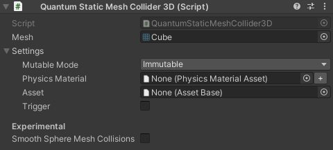 static smooth mesh collider