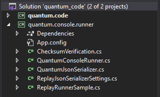 quantum console runner
