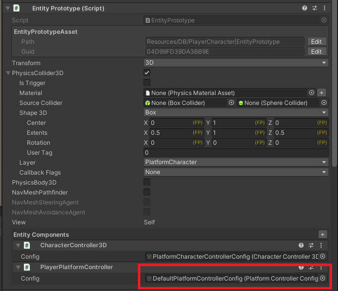 setting player platform config