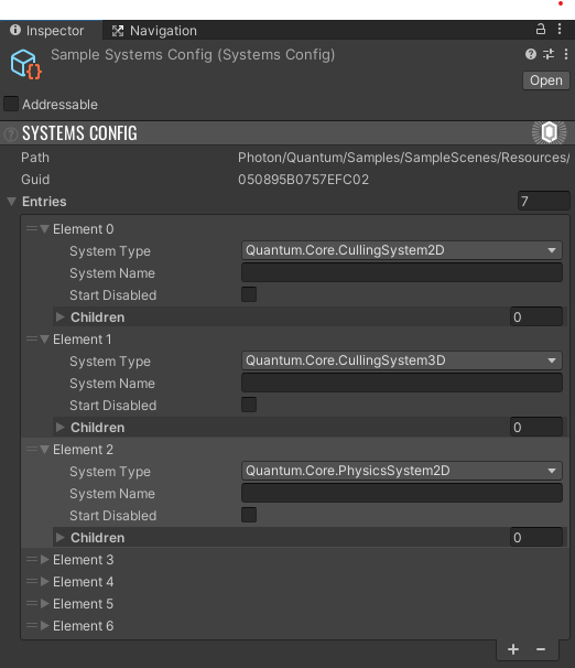system configs asset