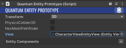 Linking an Entity Prototype with a separate Entity View Asset