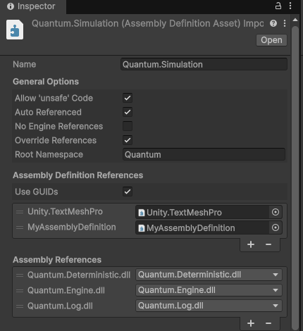 User-Defined Assembly Definition.