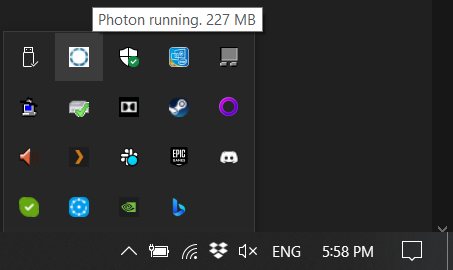 photon server: photon control