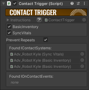 Contact Trigger Component
