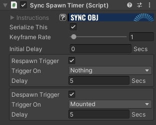 Sync Spawn Timer Component