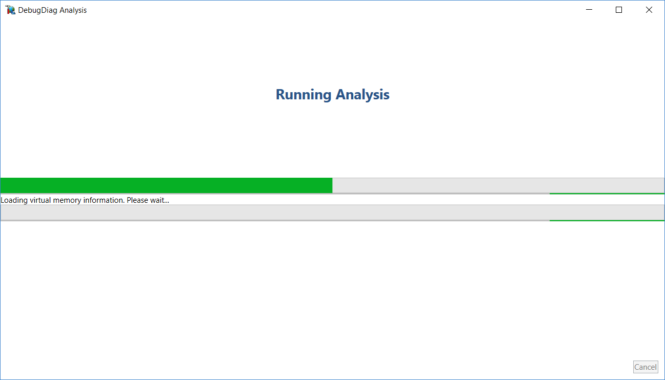 Loading Debug Diagnostic Analysis