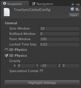 truesync default global settings