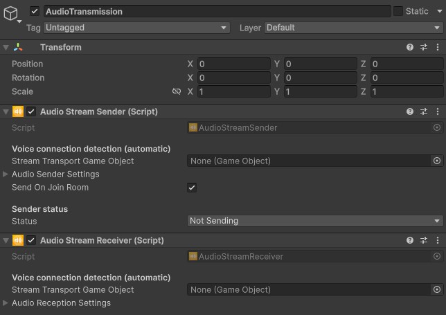 AudioTransmission game object