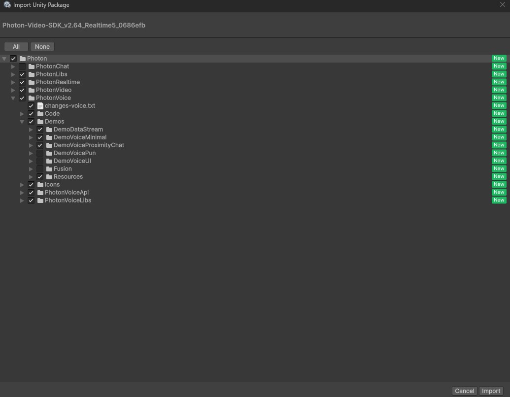 Video SDK typical import
