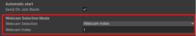 Webcam Selection With Webcam Index 1