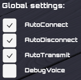 PUN Voice Demo Global Settings