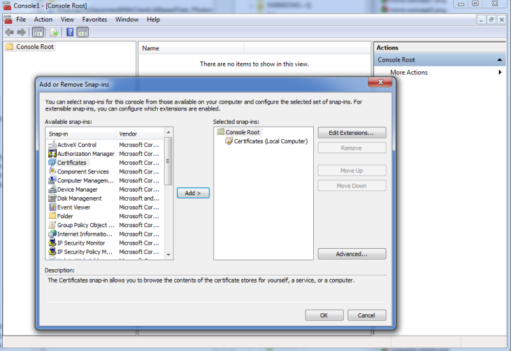 photon websocket secure: setup certificate screenshot 2
